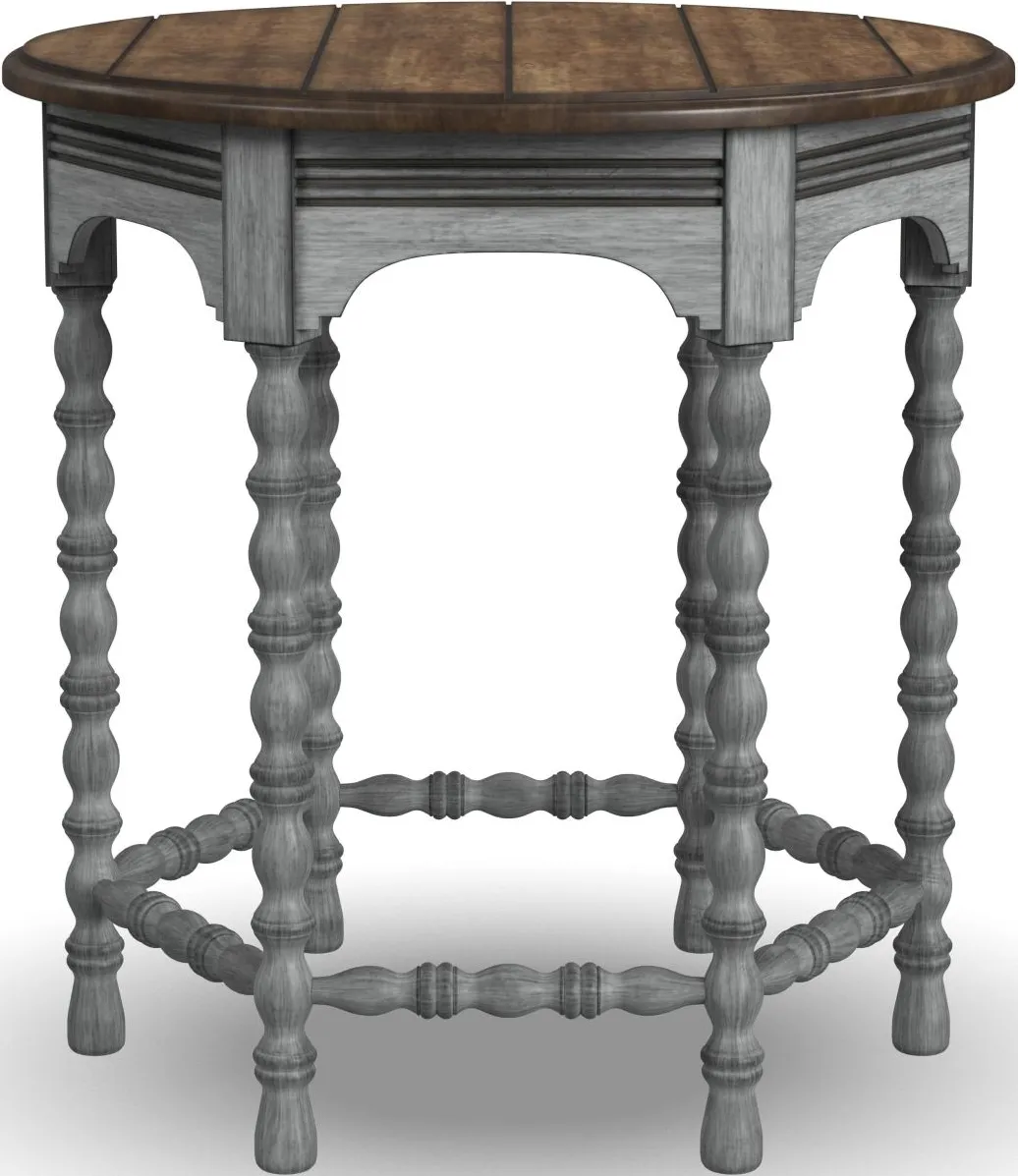 Flexsteel® Plymouth® Distressed Graywash Lamp Table