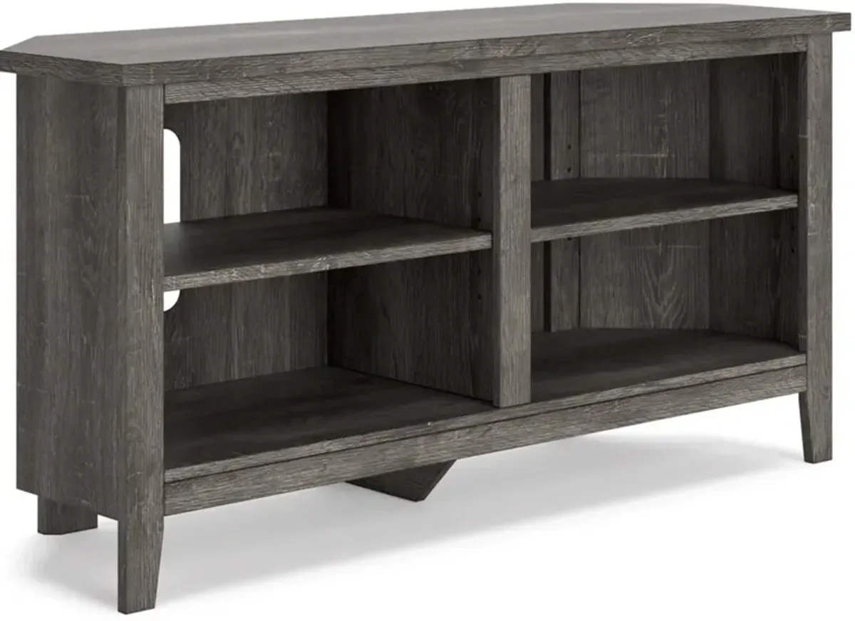 Signature Design by Ashley® Arlenbry Gray Corner TV Stand with 2 Shelves 