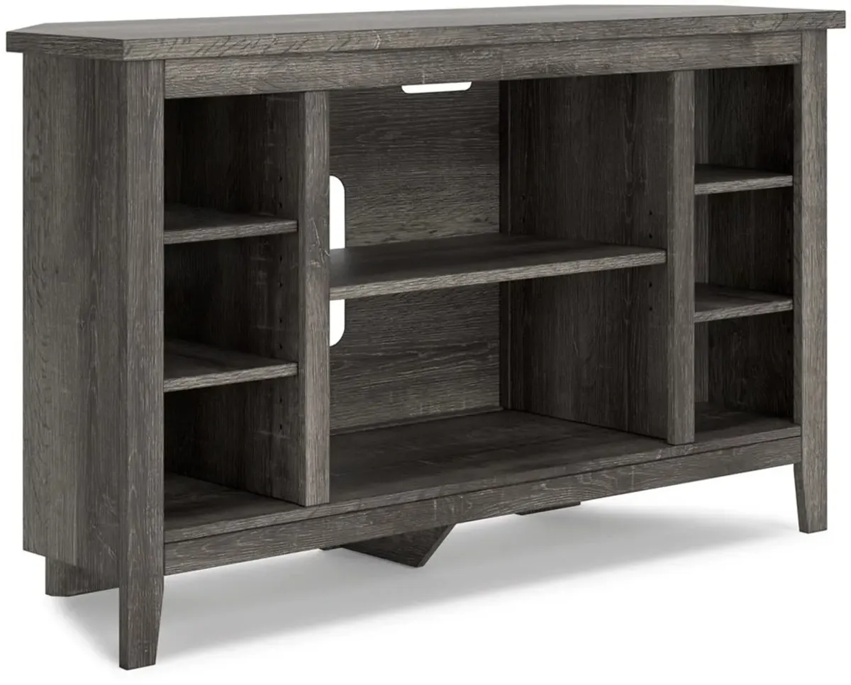 Signature Design by Ashley® Arlenbry Gray Corner TV Stand with 4 Shelves