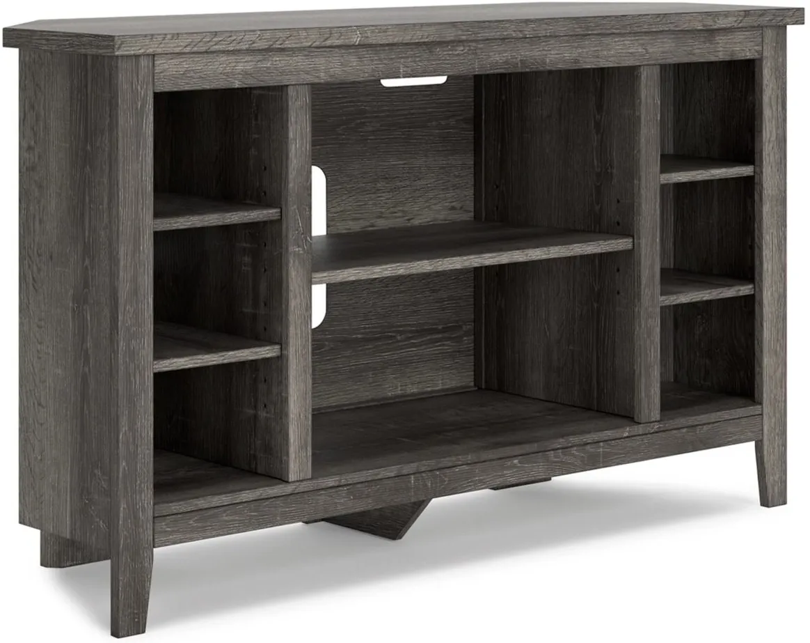 Signature Design by Ashley® Arlenbry Gray Corner TV Stand with 4 Shelves