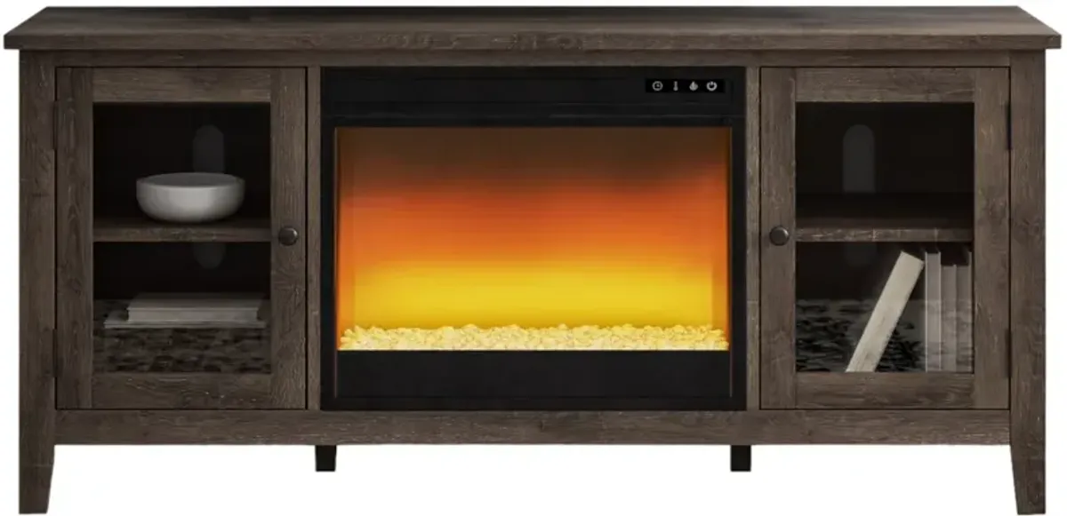 Signature Design by Ashley® Arlenbry Gray 60" TV Stand with Electric Fireplace Insert