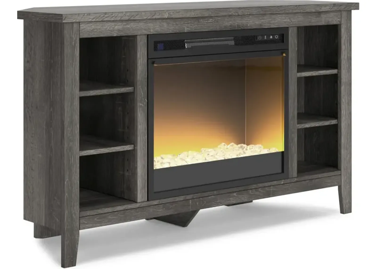 Signature Design by Ashley® Arlenbry Gray Corner TV Stand with Electric Fireplace