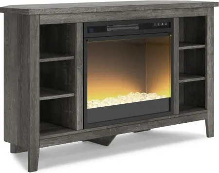 Signature Design by Ashley® Arlenbry Gray Corner TV Stand with Electric Fireplace