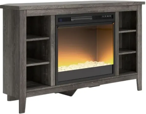 Signature Design by Ashley® Arlenbry Gray Corner TV Stand with Electric Fireplace