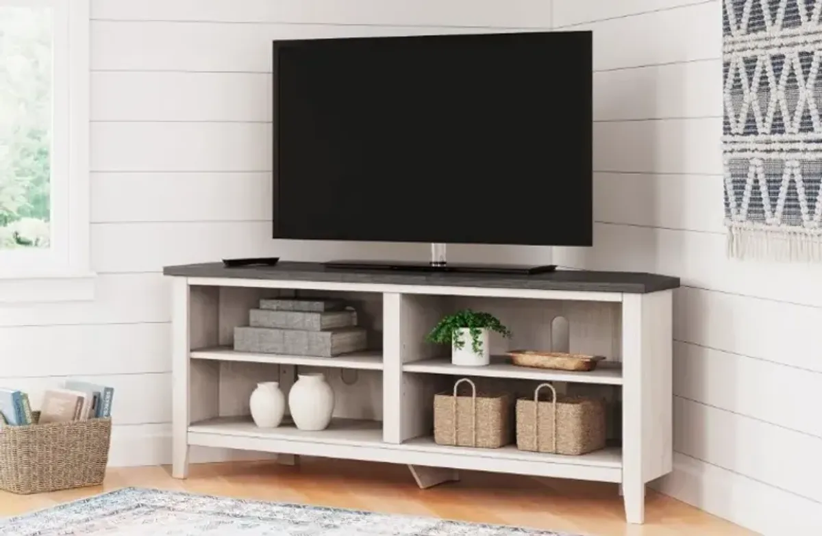 Signature Design by Ashley® Dorrinson Two-Tone Corner TV Stand