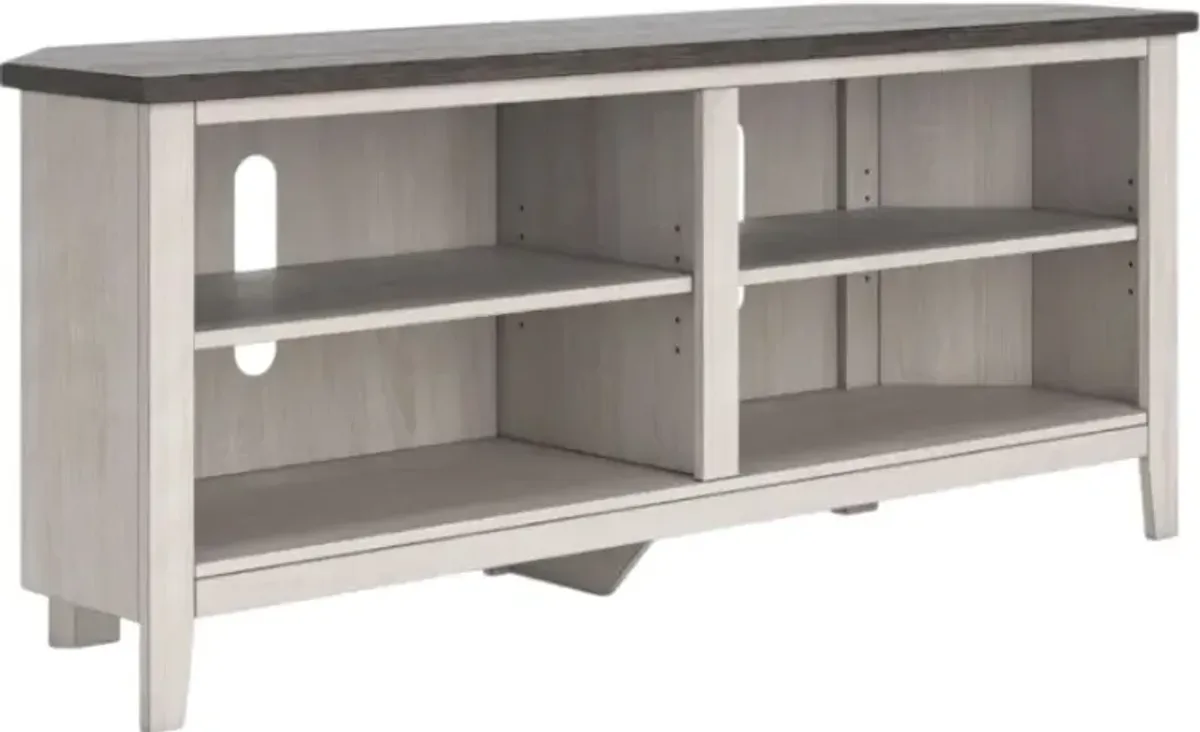 Signature Design by Ashley® Dorrinson Two-Tone Corner TV Stand