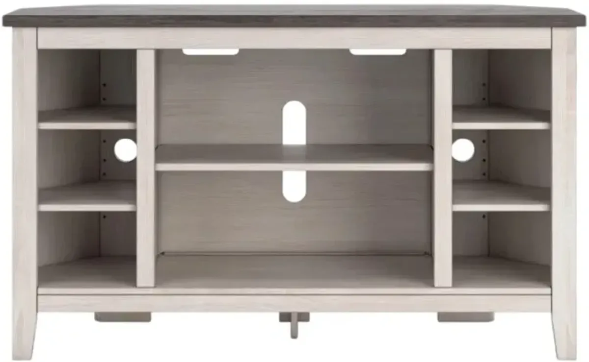 Signature Design by Ashley® Dorrinson Two-Tone Corner TV Stand