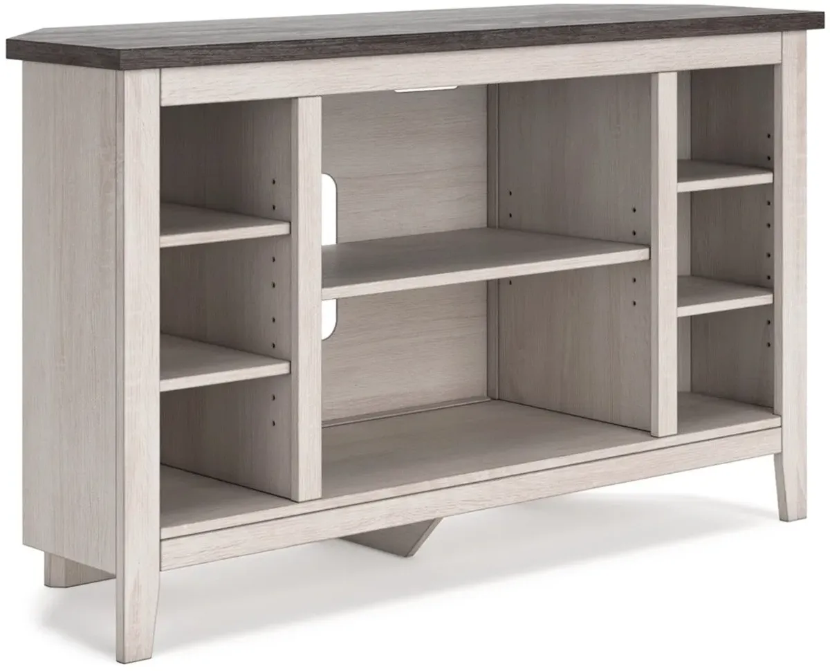 Signature Design by Ashley® Dorrinson Two-Tone Corner TV Stand