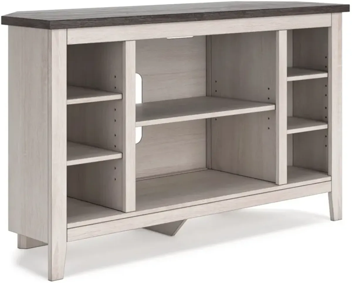 Signature Design by Ashley® Dorrinson Two-Tone Corner TV Stand