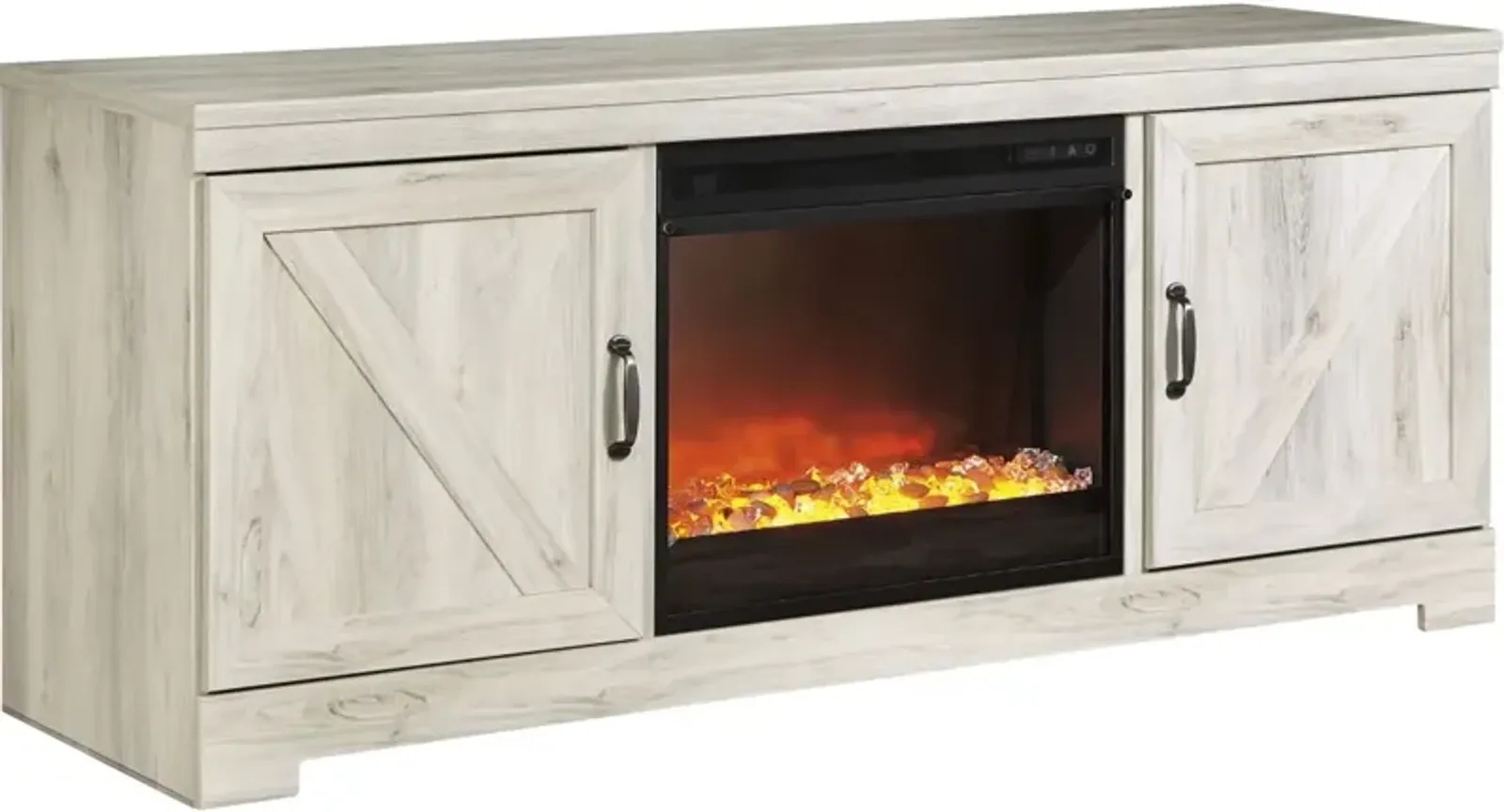 Signature Design by Ashley® Bellaby Whitewash 63" TV Stand with Fireplace