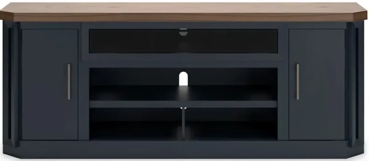 Signature Design by Ashley® Landocken Light Brown/Dark Slate Blue 83" TV Stand