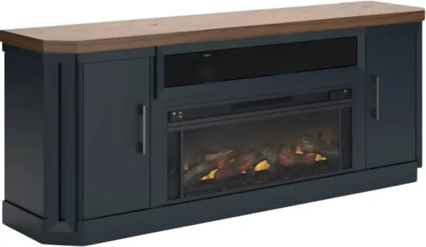 Signature Design by Ashley® Landocken Slate Blue TV Stand with Electric Fireplace