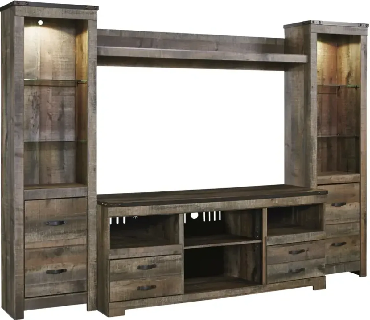 Signature Design by Ashley® Trinell 4-Piece Brown Entertainment Center