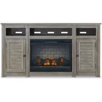 Signature Design by Ashley® Moreshire Bisque 72" TV Stand with Electric Fireplace