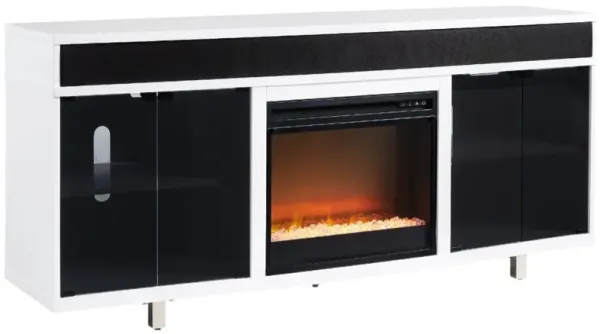 Signature Design by Ashley® Gardoni Black/White 72" TV Stand with Electric Fireplace