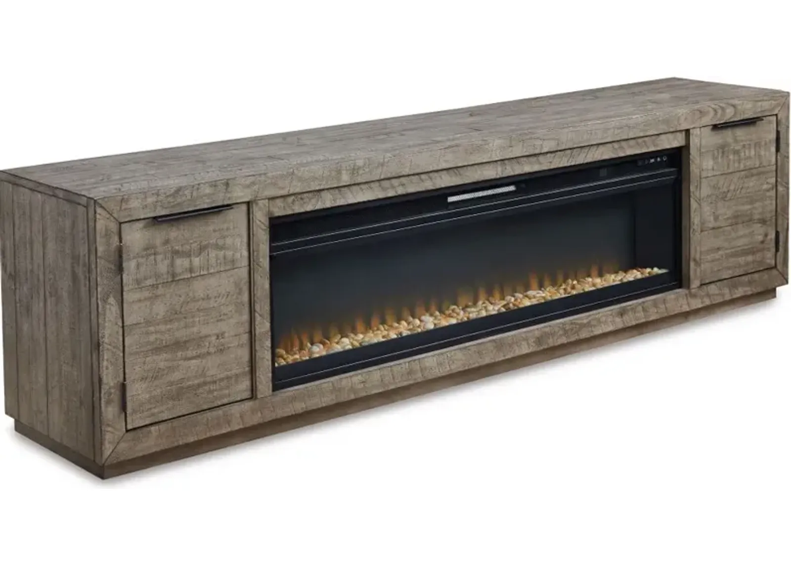 Signature Design by Ashley® Krystanza Weathered Gray TV Stand with Electric Fireplace