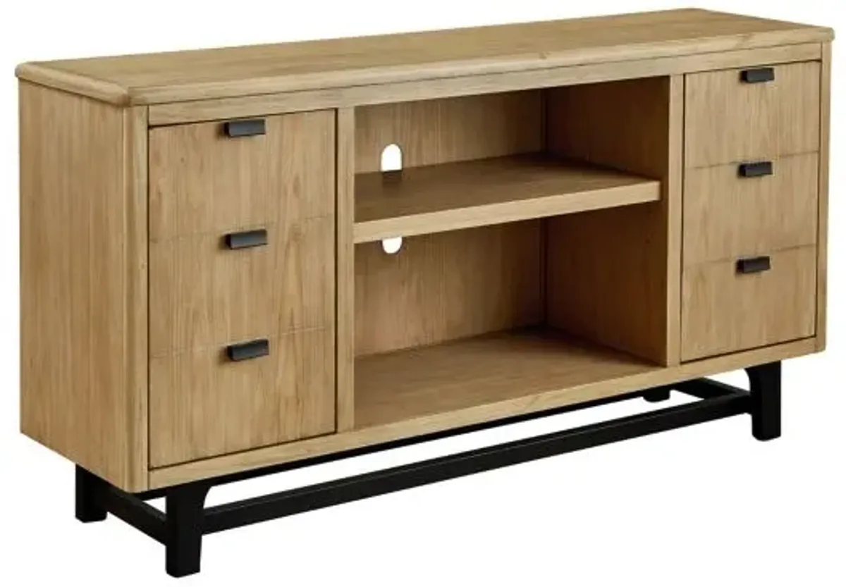 Signature Design by Ashley® Freslowe Light Brown/Black Large TV Stand