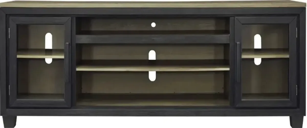 Signature Design by Ashley® Foyland Black/Brown TV Stand with Fireplace Option