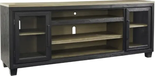 Signature Design by Ashley® Foyland Black/Brown TV Stand with Fireplace Option