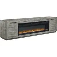 Signature Design by Ashley® Naydell Gray TV Stand with Electric Fireplace