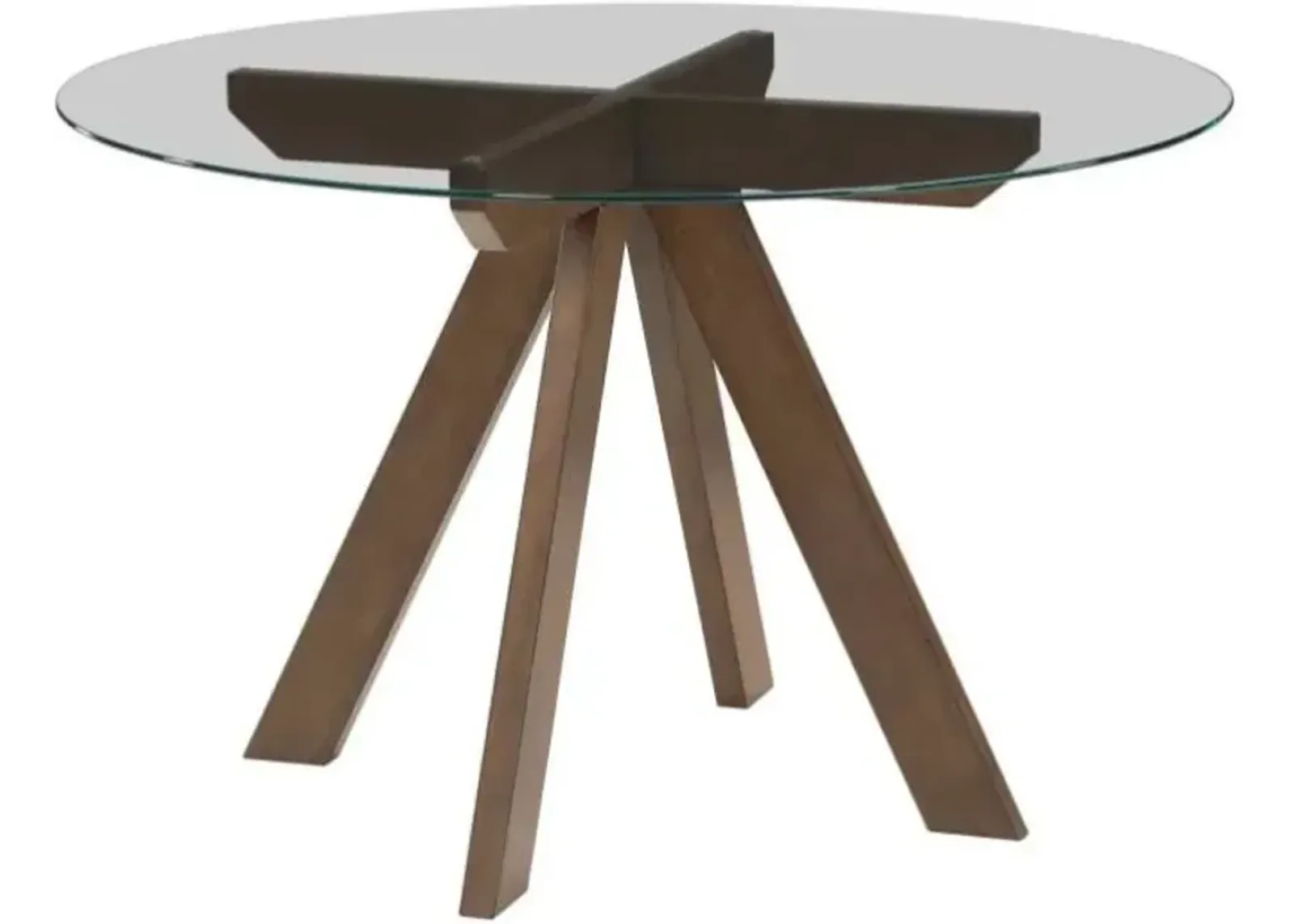 Steve Silver Co. Wade 48'' Round Glass Top Dining Table with Mocha Base