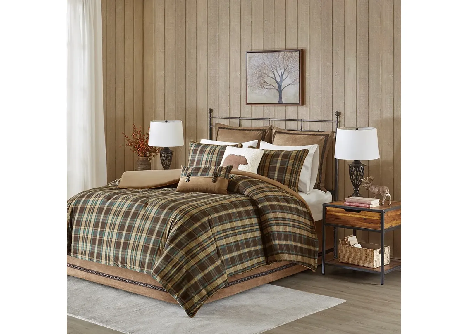 Olliix by Woolrich Multi Twin Hadley Plaid Comforter Set