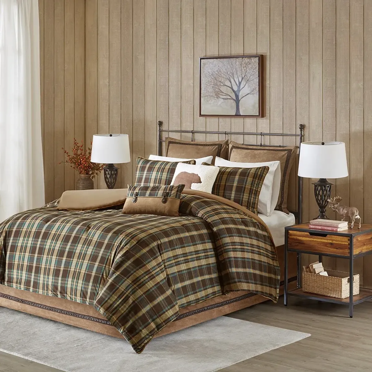 Olliix by Woolrich Multi Twin Hadley Plaid Comforter Set