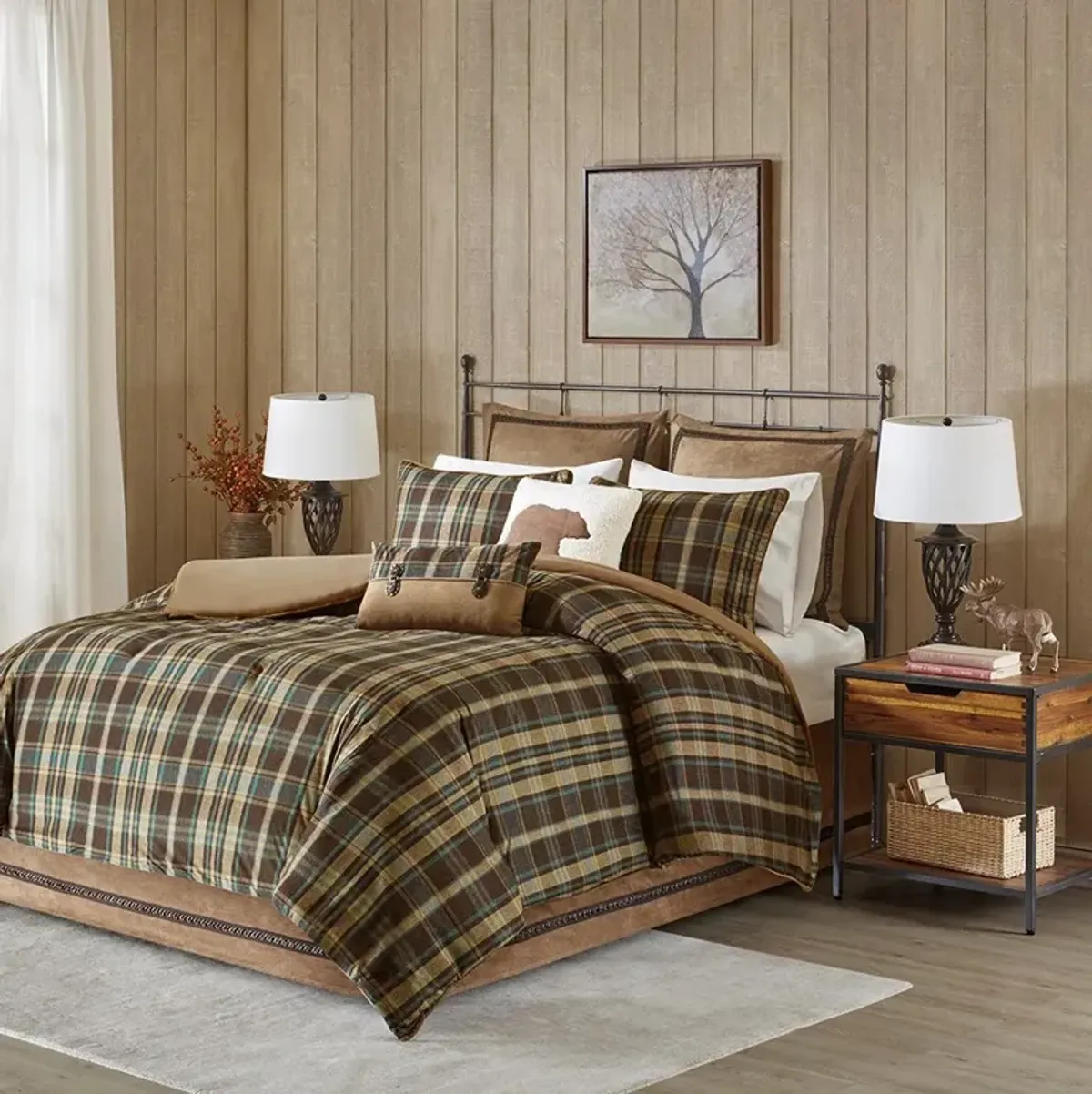 Olliix by Woolrich Hadley Plaid  Multi Queen Comforter Set