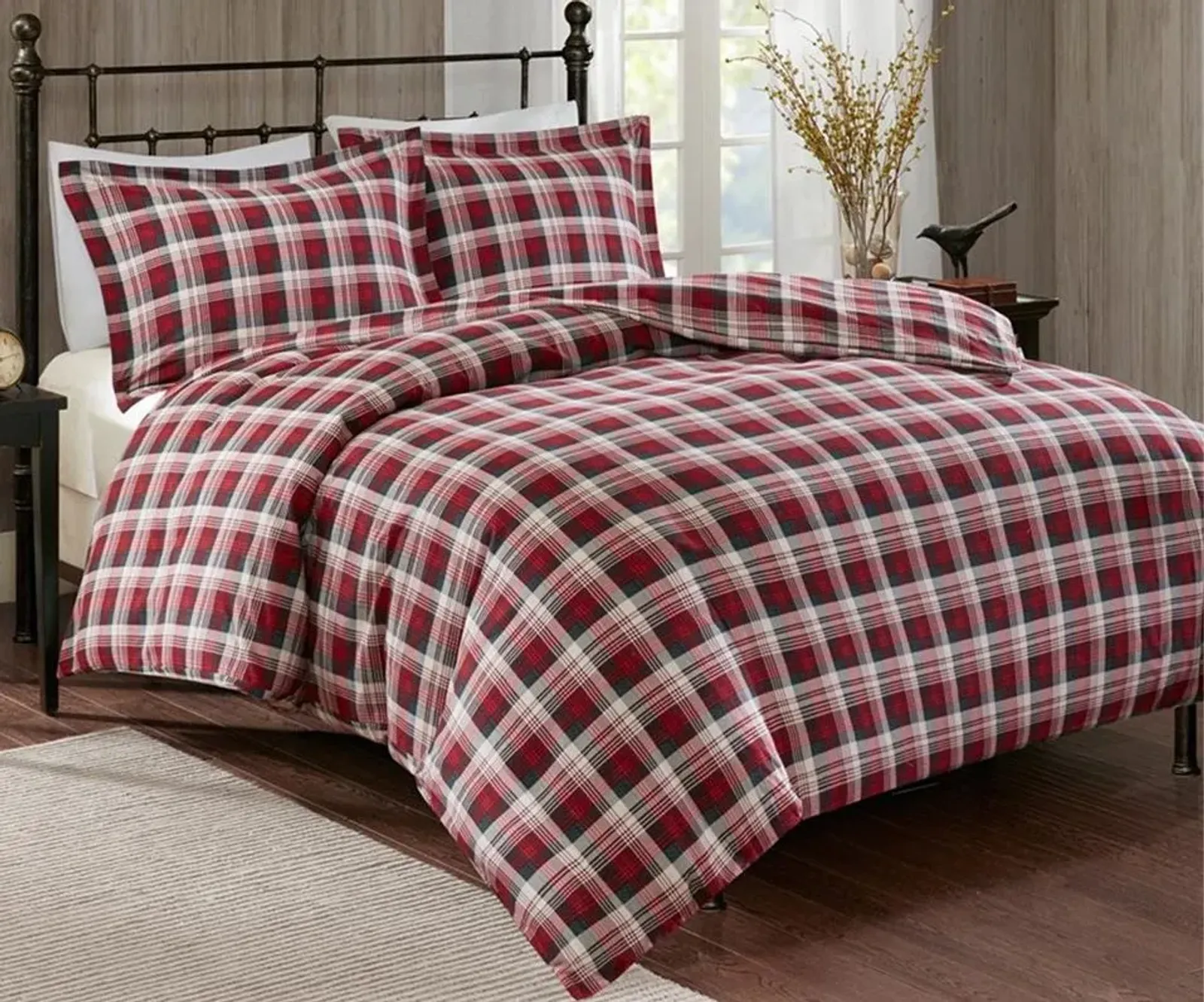 Olliix by Woolrich Red Queen Tasha Flannel Duvet Mini Set