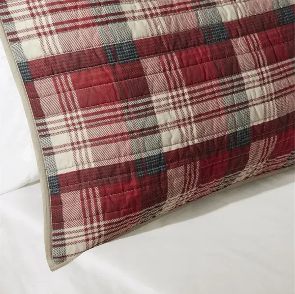 Olliix by Woolrich Red King/California King Tasha Quilt Mini Set