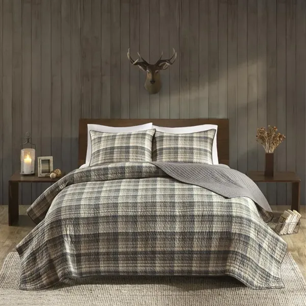 Olliix by Woolrich Tan Full/Queen Tasha Quilt Mini Set