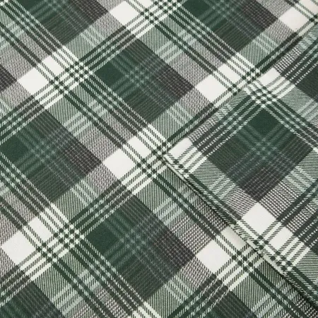 Olliix by Woolrich Green Plaid King Flannel Cotton Sheet Set