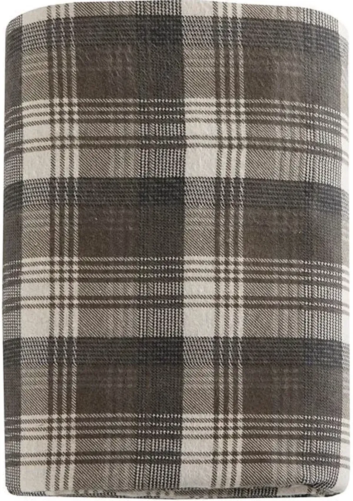 Olliix by Woolrich Brown Plaid California King Flannel Cotton Sheet Set