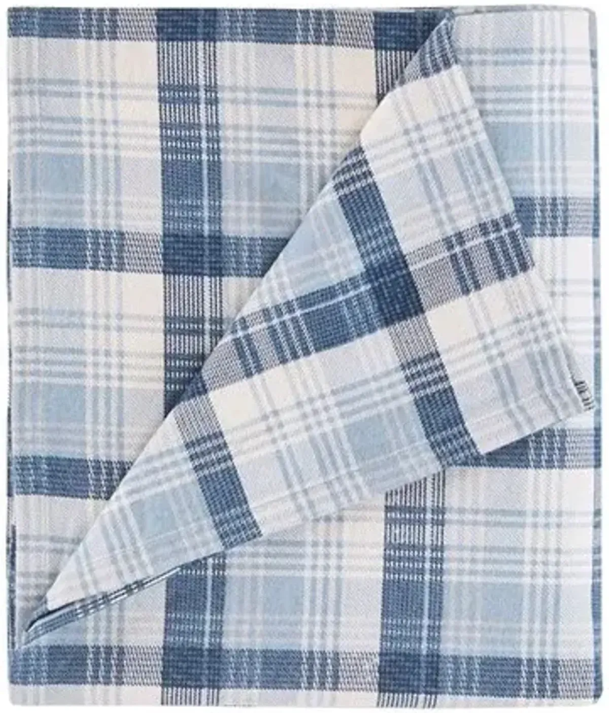 Olliix by Woolrich Flannel Blue Plaid Queen Cotton Sheet Set