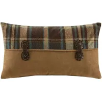 Olliix by Woolrich Multi Hadley Plaid Pieced Oblong Pillow