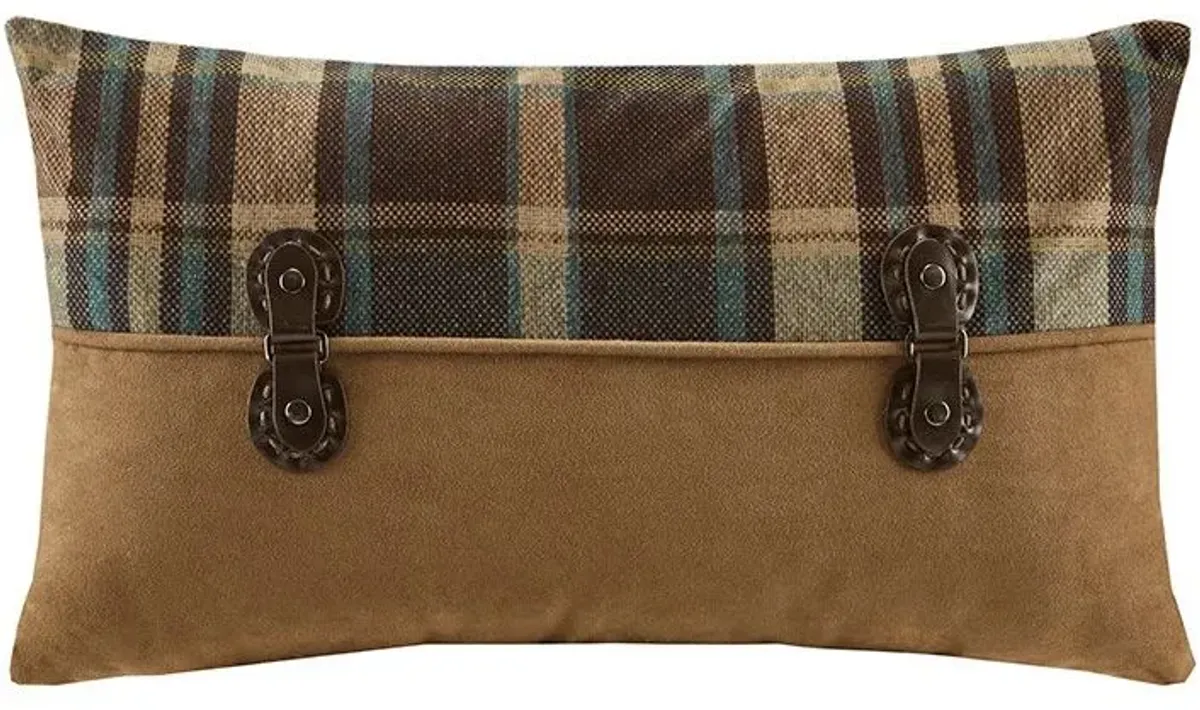 Olliix by Woolrich Multi Hadley Plaid Pieced Oblong Pillow