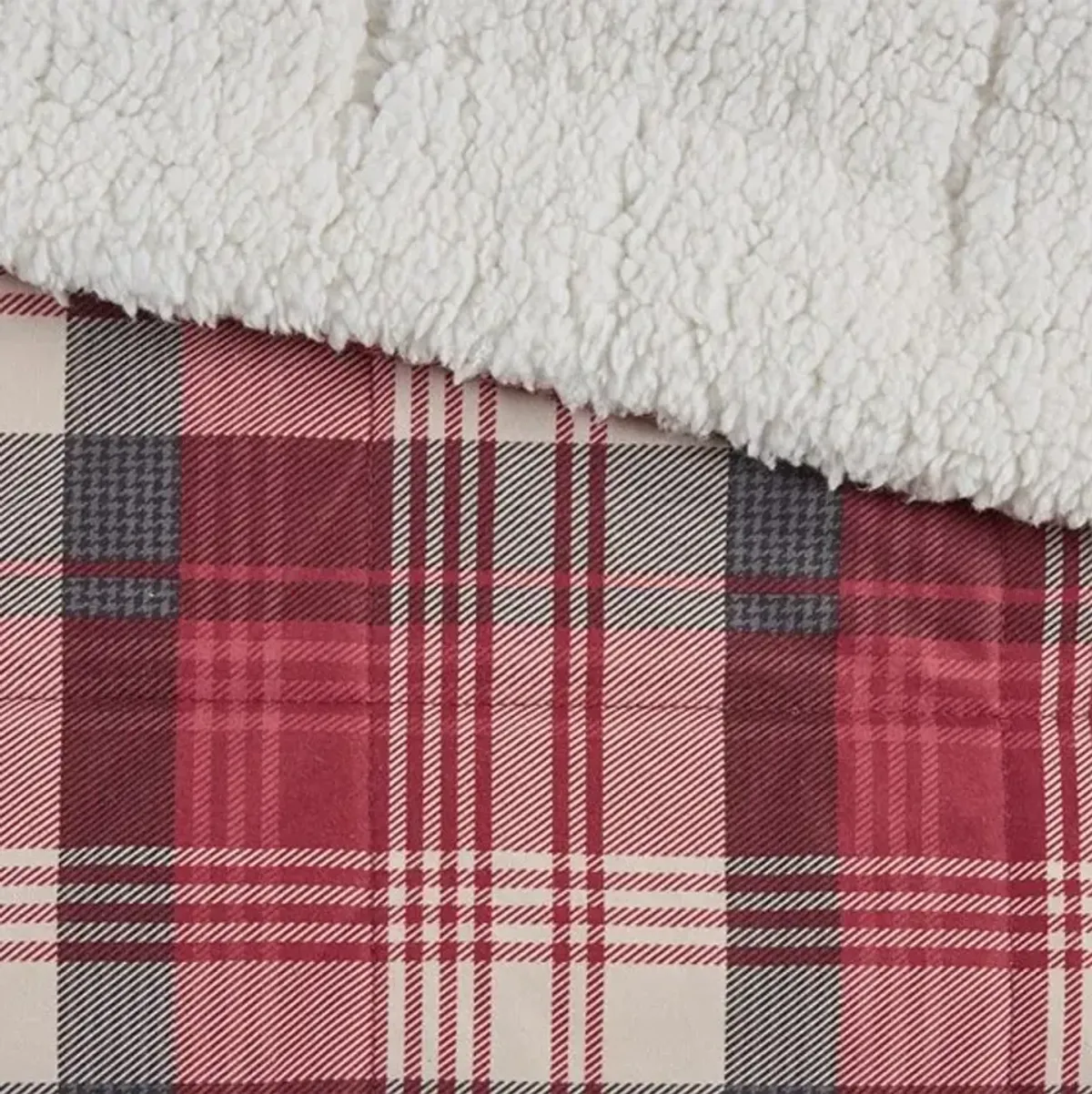 Olliix by Woolrich Tasha Red Oversized Softspun Down Alternative Throw