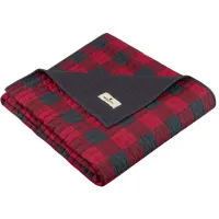 Olliix by Woolrich Check Red Quilted Throw