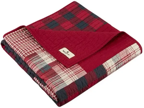 Olliix by Woolrich Red Sunset Quilted Throw