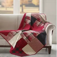 Olliix by Woolrich Red Sunset Quilted Throw