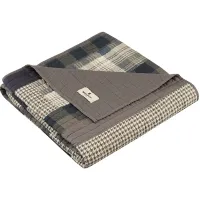 Olliix by Woolrich Tan Winter Hills Quilted Throw
