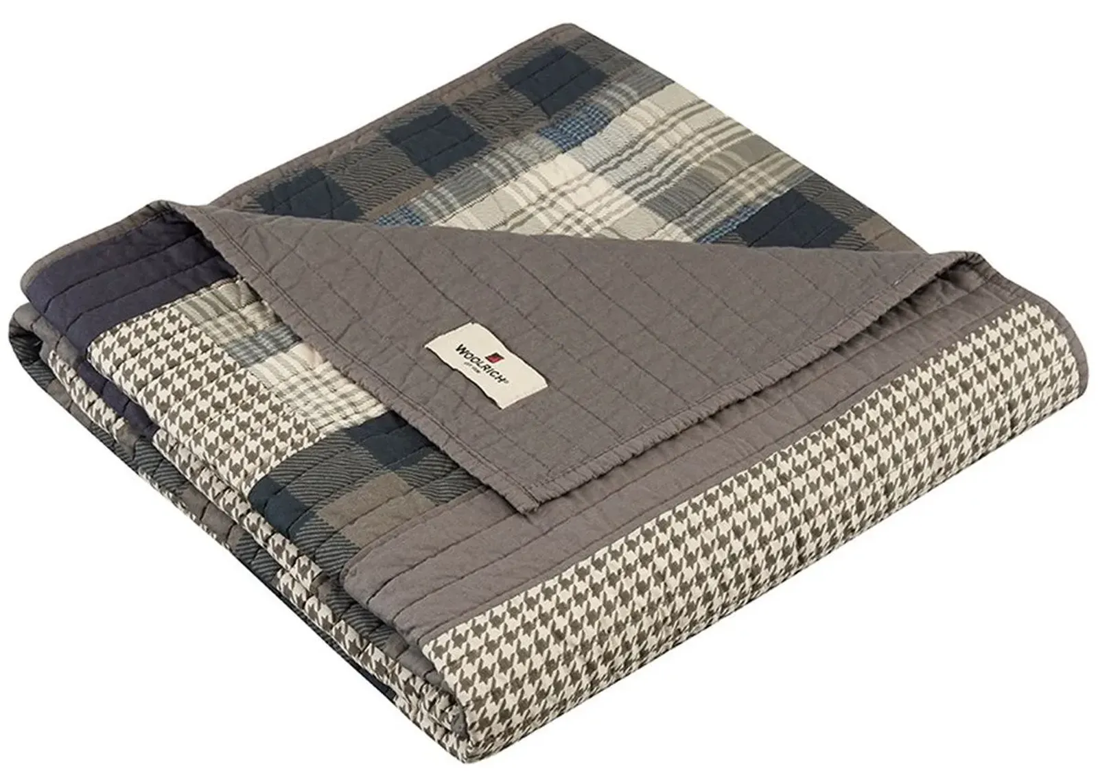 Olliix by Woolrich Tan Winter Hills Quilted Throw