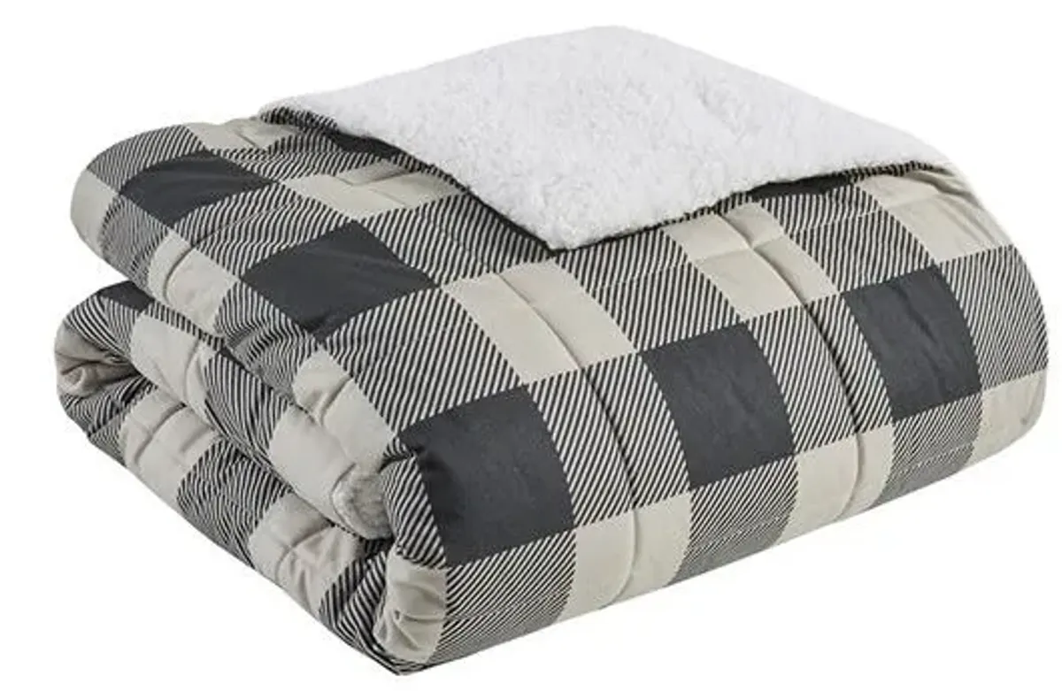 Olliix by Woolrich Linden Tan Oversized Softspun Down Alternative Throw