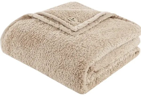 Olliix by Woolrich Full/Queen Tan Burlington Berber Blanket