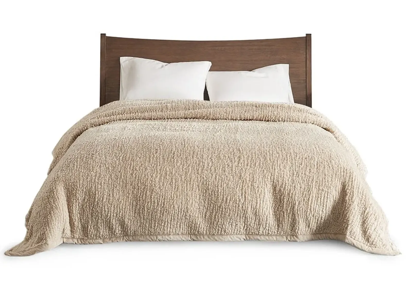 Olliix by Woolrich Full/Queen Tan Burlington Berber Blanket