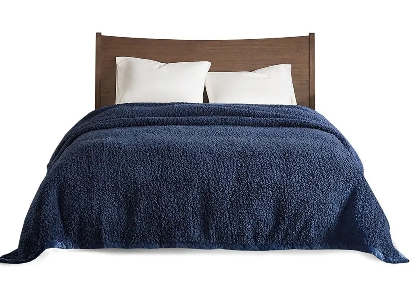 Olliix by Woolrich Twin Navy Burlington Berber Blanket