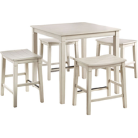 Steve Silver Co. Westlake 5-Piece White Counter Height Dining Set
