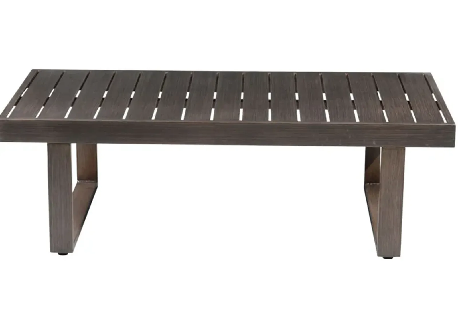 Steve Silver Co. Wyatt Burnished Walnut Powder-Coated Aluminum Outdoor Cocktail Table