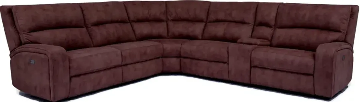 Cheers by Man Wah Power Reclining Sectional with Power Headrest