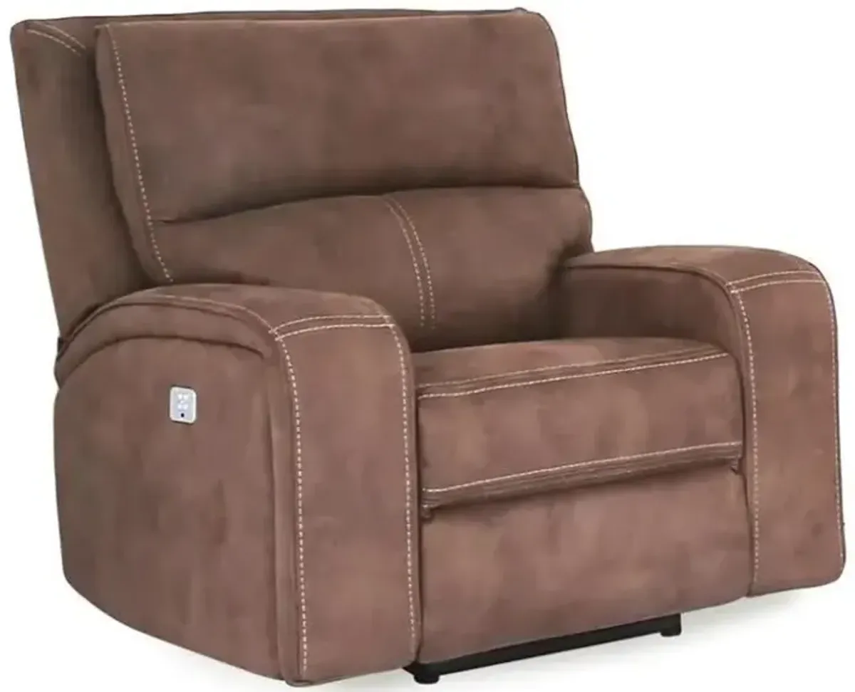 Cheers by Man Wah Chocolate Power Recliner with Power Headrest